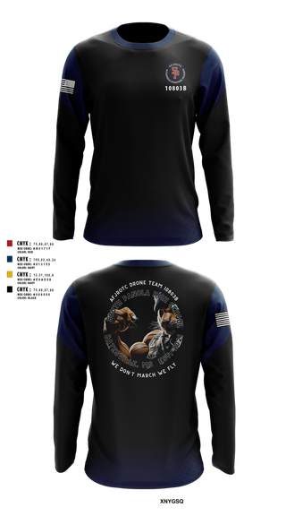 Long Sleeve Performance Shirt, AFJROTC MS-081 DRONE TEAM, , Teamtime, Team time, sublimation, custom sports apparel, team uniforms, spirit wear, spiritwear, sports uniforms, custom shirts, team store, custom team store, fundraiser sports, apparel fundraiser