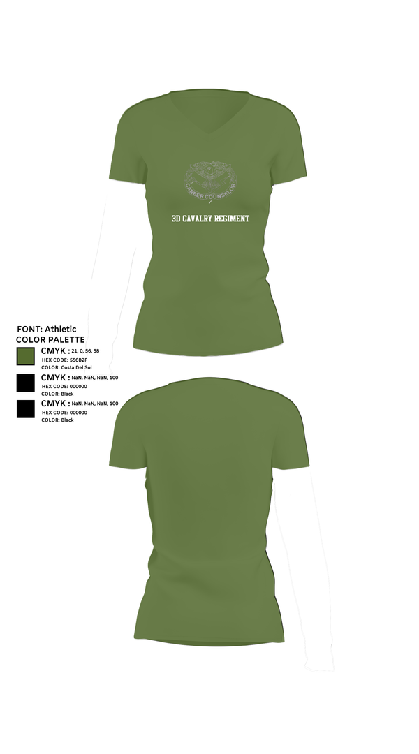 Womens Short Sleeve Vneck Shirt, 3d Cavalry Regiment, Army, Teamtime, Team time, sublimation, custom sports apparel, team uniforms, spirit wear, spiritwear, sports uniforms, custom shirts, team store, custom team store, fundraiser sports, apparel fundraiser