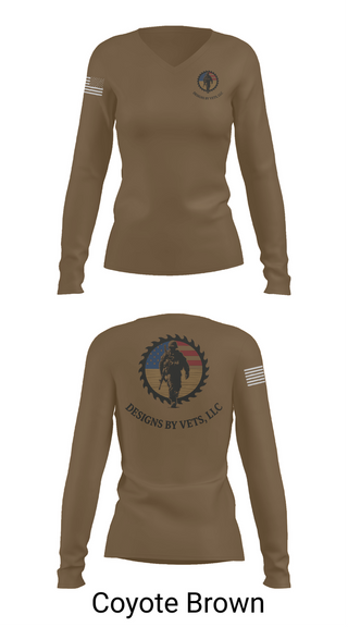 Womens Long Sleeve Vneck Shirt, Designs By Vets, , Teamtime, Team time, sublimation, custom sports apparel, team uniforms, spirit wear, spiritwear, sports uniforms, custom shirts, team store, custom team store, fundraiser sports, apparel fundraiser