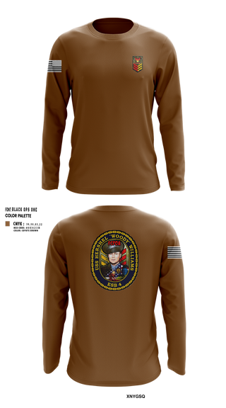 Long Sleeve Performance Shirt, USA Hershel “Woody” Williams ESB-4, Navy, Teamtime, Team time, sublimation, custom sports apparel, team uniforms, spirit wear, spiritwear, sports uniforms, custom shirts, team store, custom team store, fundraiser sports, apparel fundraiser
