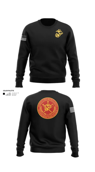 Crew Neck Sweatshirt, MCRD Parris Island Protocol Office, Marines, Teamtime, Team time, sublimation, custom sports apparel, team uniforms, spirit wear, spiritwear, sports uniforms, custom shirts, team store, custom team store, fundraiser sports, apparel fundraiser
