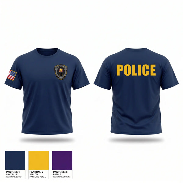 Old School Cotton Feel Shirt, Fowler Police Department, Police, Teamtime, Team time, sublimation, custom sports apparel, team uniforms, spirit wear, spiritwear, sports uniforms, custom shirts, team store, custom team store, fundraiser sports, apparel fundraiser