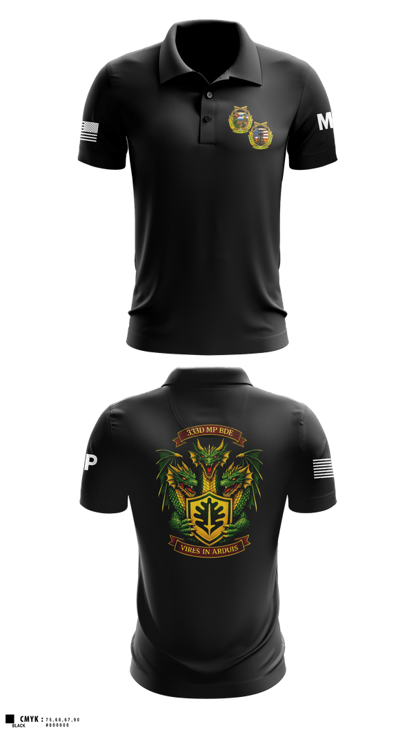 Short Sleeve Performance Polo, 333D MP BDE, Army, Teamtime, Team time, sublimation, custom sports apparel, team uniforms, spirit wear, spiritwear, sports uniforms, custom shirts, team store, custom team store, fundraiser sports, apparel fundraiser