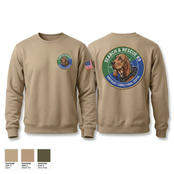 Crew Neck Sweatshirt, Northeast Correctional Center K9, Police, Teamtime, Team time, sublimation, custom sports apparel, team uniforms, spirit wear, spiritwear, sports uniforms, custom shirts, team store, custom team store, fundraiser sports, apparel fundraiser