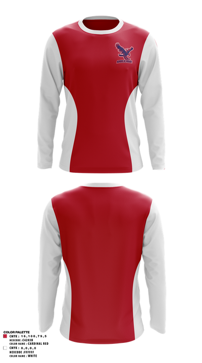 Academy of Careers and Exploration Football 31535634 Long Sleeve Performance Polo - 1