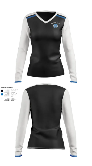 Womens Long Sleeve Vneck Shirt, West Side Youth, Wrestling, Teamtime, Team time, sublimation, custom sports apparel, team uniforms, spirit wear, spiritwear, sports uniforms, custom shirts, team store, custom team store, fundraiser sports, apparel fundraiser