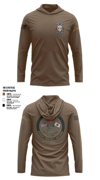 Long Sleeve Performance Shirt with hood, 247TH Military Police Detachment, Army, Teamtime, Team time, sublimation, custom sports apparel, team uniforms, spirit wear, spiritwear, sports uniforms, custom shirts, team store, custom team store, fundraiser sports, apparel fundraiser