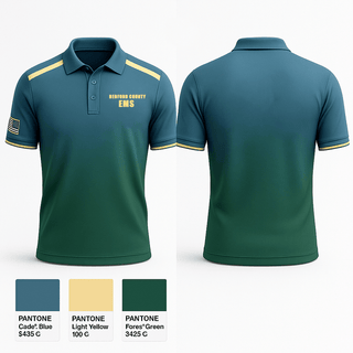 Long Sleeve Performance Polo, Bedford County EMS, EMS/EMT, Teamtime, Team time, sublimation, custom sports apparel, team uniforms, spirit wear, spiritwear, sports uniforms, custom shirts, team store, custom team store, fundraiser sports, apparel fundraiser