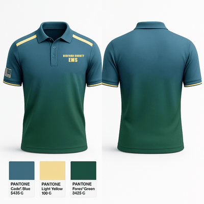 Bedford County EMS 52723366 Long Sleeve Performance Polo - 1