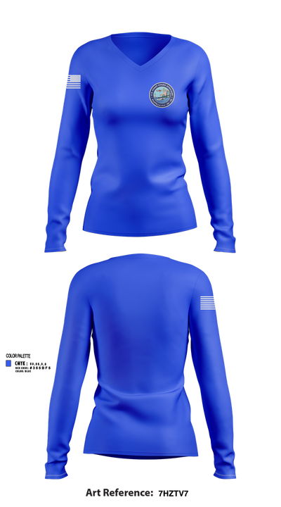 Tarrytown Flotilla 014-06-06 36170318 Women's Long Sleeve V-neck Shirt - 102