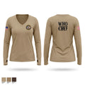 MANCHU Women's Long Sleeve V-neck Shirt - 1