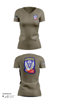 1st Battalion 503rd Infantry Regiment 53542236 Women's Short Sleeve V-neck Shirt - 23