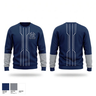 Crew Neck Sweatshirt, Yankees, Baseball, Teamtime, Team time, sublimation, custom sports apparel, team uniforms, spirit wear, spiritwear, sports uniforms, custom shirts, team store, custom team store, fundraiser sports, apparel fundraiser