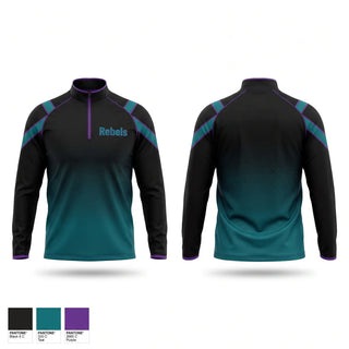 Quarter Zip Jacket, Rebels, Baseball, Teamtime, Team time, sublimation, custom sports apparel, team uniforms, spirit wear, spiritwear, sports uniforms, custom shirts, team store, custom team store, fundraiser sports, apparel fundraiser