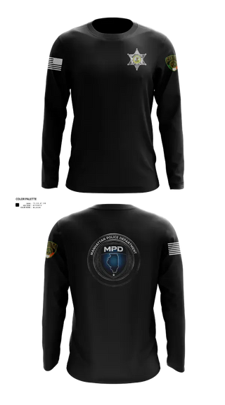 Long Sleeve Performance Shirt, Manhattan Police Department, Police, Teamtime, Team time, sublimation, custom sports apparel, team uniforms, spirit wear, spiritwear, sports uniforms, custom shirts, team store, custom team store, fundraiser sports, apparel fundraiser
