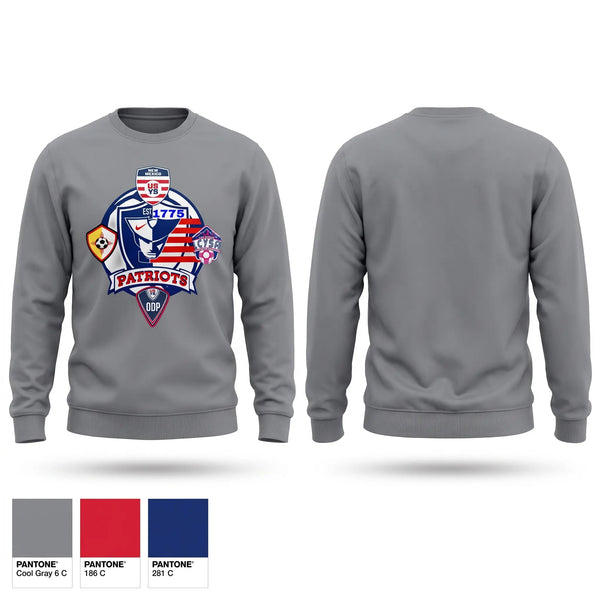 Crew Neck Sweatshirt, Patriots United FC, Men's Soccer, Teamtime, Team time, sublimation, custom sports apparel, team uniforms, spirit wear, spiritwear, sports uniforms, custom shirts, team store, custom team store, fundraiser sports, apparel fundraiser