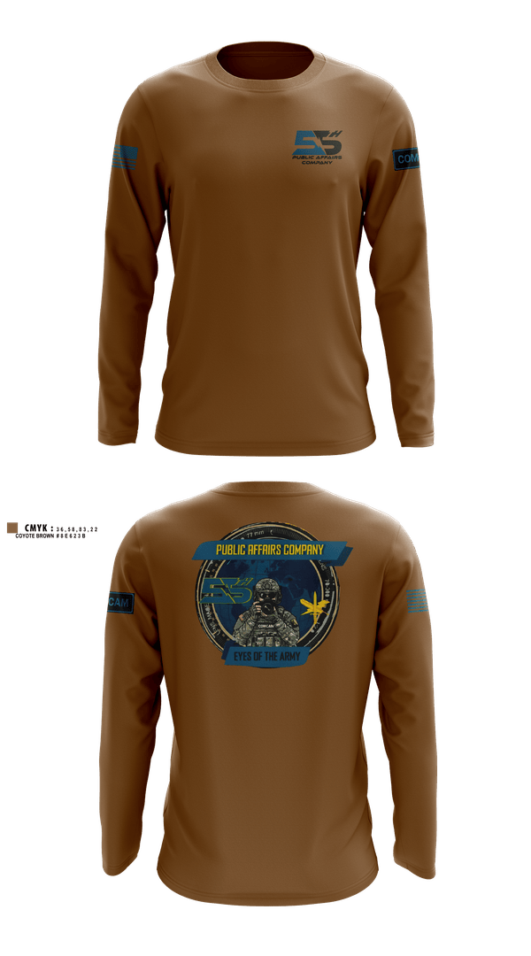 Long Sleeve Performance Shirt, 55th ComCam Kraken, Army, Teamtime, Team time, sublimation, custom sports apparel, team uniforms, spirit wear, spiritwear, sports uniforms, custom shirts, team store, custom team store, fundraiser sports, apparel fundraiser