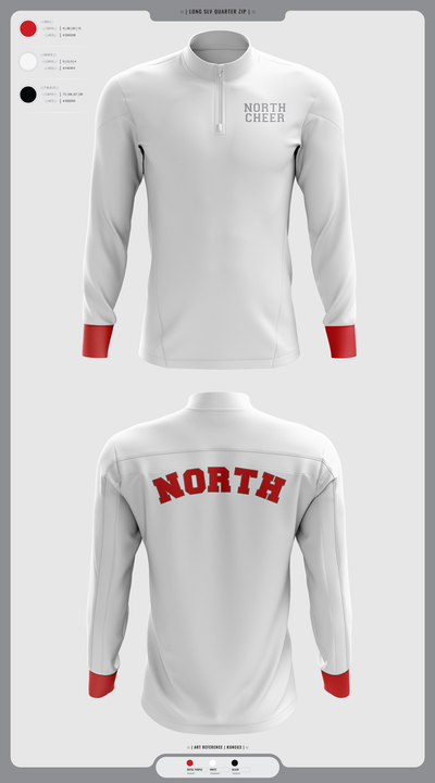 North Attleborough High School Cheer 88392583 Quarter Zip Jacket - 4