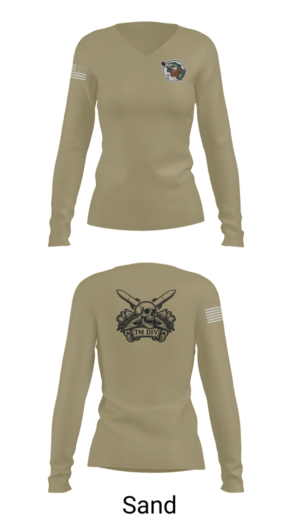 Womens Long Sleeve Vneck Shirt, USS Illinois (SSN 786), , Teamtime, Team time, sublimation, custom sports apparel, team uniforms, spirit wear, spiritwear, sports uniforms, custom shirts, team store, custom team store, fundraiser sports, apparel fundraiser