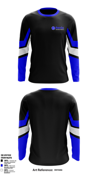 Long Sleeve Performance Shirt, Ravia Middle School Basketball, Men's Basketball, Teamtime, Team time, sublimation, custom sports apparel, team uniforms, spirit wear, spiritwear, sports uniforms, custom shirts, team store, custom team store, fundraiser sports, apparel fundraiser
