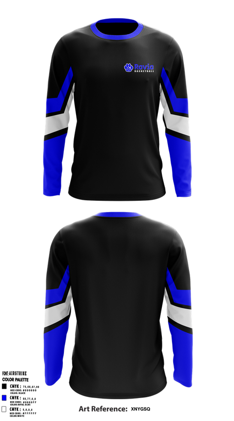 Long Sleeve Performance Shirt, Ravia Middle School Basketball, Men's Basketball, Teamtime, Team time, sublimation, custom sports apparel, team uniforms, spirit wear, spiritwear, sports uniforms, custom shirts, team store, custom team store, fundraiser sports, apparel fundraiser