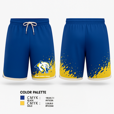 Newark Memorial Cougars 24679199 Athletic Shorts With Pockets - 1