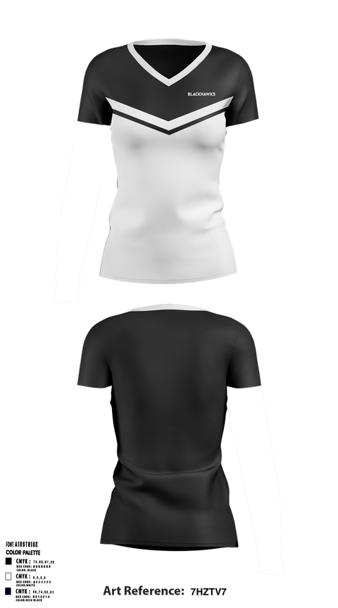 Womens Short Sleeve Vneck Shirt, Blackhawks, , Teamtime, Team time, sublimation, custom sports apparel, team uniforms, spirit wear, spiritwear, sports uniforms, custom shirts, team store, custom team store, fundraiser sports, apparel fundraiser