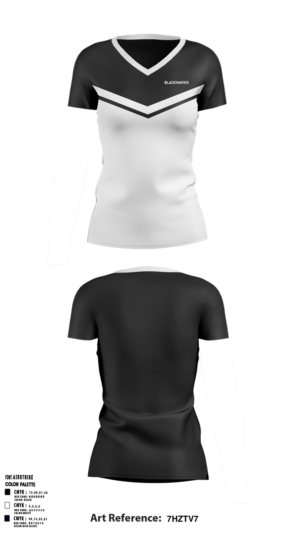 Womens Short Sleeve Vneck Shirt, Blackhawks, , Teamtime, Team time, sublimation, custom sports apparel, team uniforms, spirit wear, spiritwear, sports uniforms, custom shirts, team store, custom team store, fundraiser sports, apparel fundraiser