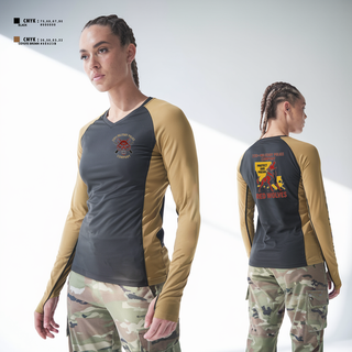 Womens Long Sleeve Vneck Shirt, 239th Military Police Company, , Teamtime, Team time, sublimation, custom sports apparel, team uniforms, spirit wear, spiritwear, sports uniforms, custom shirts, team store, custom team store, fundraiser sports, apparel fundraiser