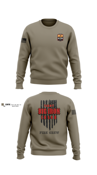 Crew Neck Sweatshirt, Big Iron, Fire Department, Teamtime, Team time, sublimation, custom sports apparel, team uniforms, spirit wear, spiritwear, sports uniforms, custom shirts, team store, custom team store, fundraiser sports, apparel fundraiser