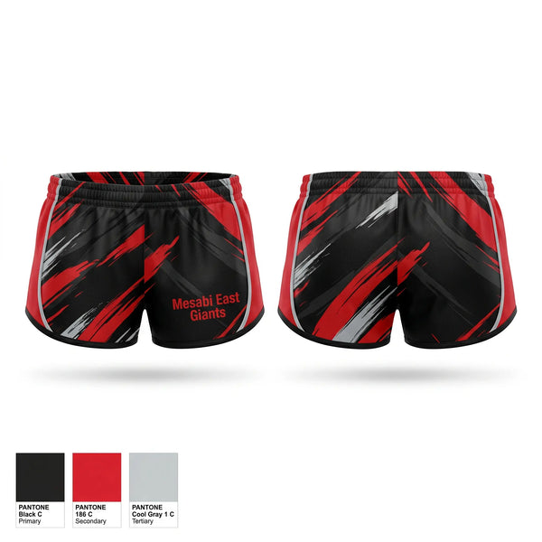 Womens Shorts, Mesabi East Giants, Women's Basketball, Teamtime, Team time, sublimation, custom sports apparel, team uniforms, spirit wear, spiritwear, sports uniforms, custom shirts, team store, custom team store, fundraiser sports, apparel fundraiser