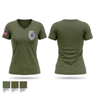 Womens Short Sleeve Vneck Shirt, Connecticut College Campus Safety, Police, Teamtime, Team time, sublimation, custom sports apparel, team uniforms, spirit wear, spiritwear, sports uniforms, custom shirts, team store, custom team store, fundraiser sports, apparel fundraiser