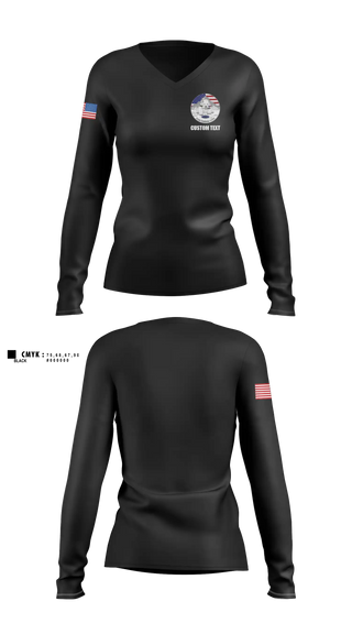 Womens Long Sleeve Vneck Shirt, SOJ37 SOCNORTH, Army, Teamtime, Team time, sublimation, custom sports apparel, team uniforms, spirit wear, spiritwear, sports uniforms, custom shirts, team store, custom team store, fundraiser sports, apparel fundraiser