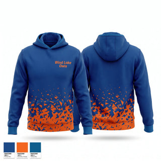 Hoodie, Wind Lake Owls, Baseball, Teamtime, Team time, sublimation, custom sports apparel, team uniforms, spirit wear, spiritwear, sports uniforms, custom shirts, team store, custom team store, fundraiser sports, apparel fundraiser