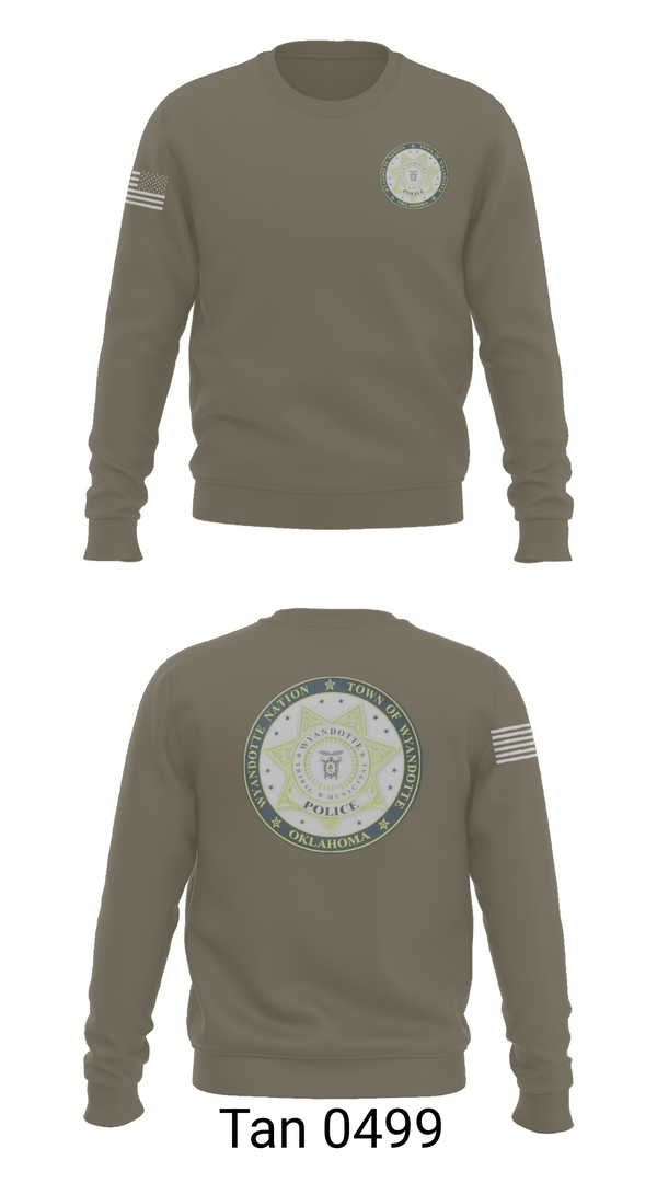 Crew Neck Sweatshirt, Wyandotte Nation Police, Police, Teamtime, Team time, sublimation, custom sports apparel, team uniforms, spirit wear, spiritwear, sports uniforms, custom shirts, team store, custom team store, fundraiser sports, apparel fundraiser