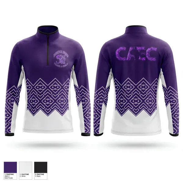 Quarter Zip Jacket, CAEC Africentric Nubians, Track & Field, Teamtime, Team time, sublimation, custom sports apparel, team uniforms, spirit wear, spiritwear, sports uniforms, custom shirts, team store, custom team store, fundraiser sports, apparel fundraiser