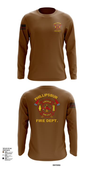 PHILLIPSBURG FIRE DEPARTMENT 39354124 Long Sleeve Performance Shirt 101