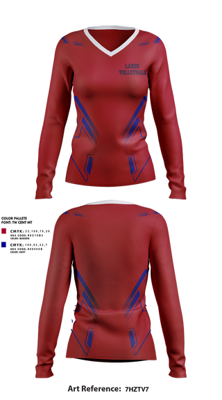 Womens Long Sleeve Vneck Shirt, Lakes Volleyball, Women's Volleyball, Teamtime, Team time, sublimation, custom sports apparel, team uniforms, spirit wear, spiritwear, sports uniforms, custom shirts, team store, custom team store, fundraiser sports, apparel fundraiser