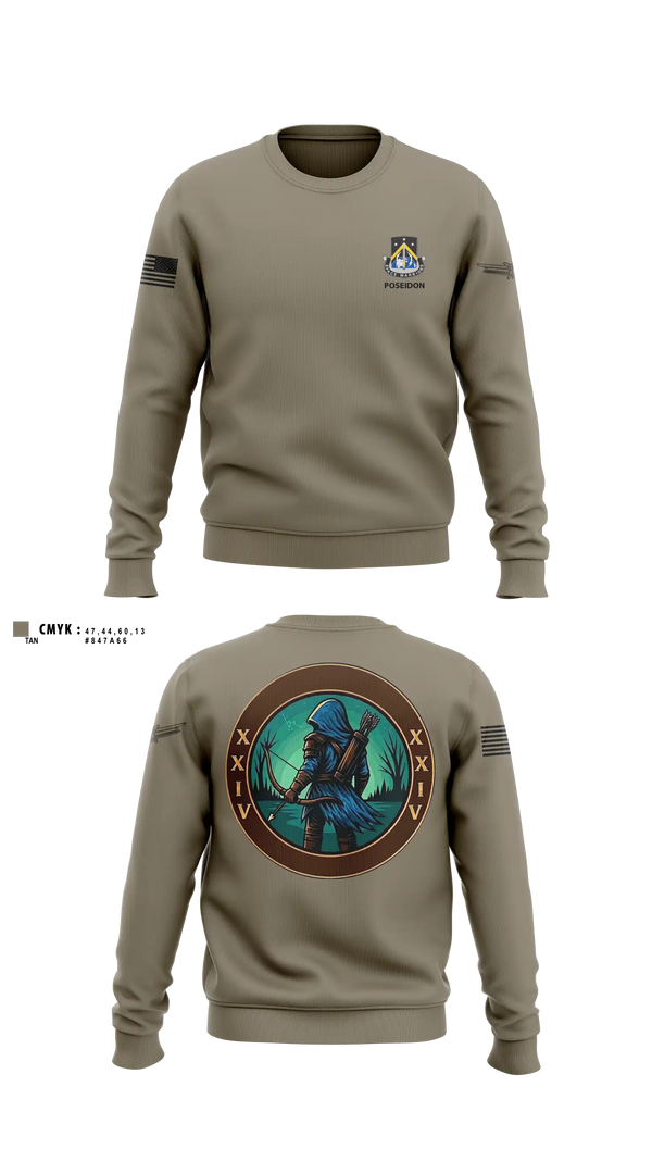 Crew Neck Sweatshirt, 24TH MDSB, Army, Teamtime, Team time, sublimation, custom sports apparel, team uniforms, spirit wear, spiritwear, sports uniforms, custom shirts, team store, custom team store, fundraiser sports, apparel fundraiser