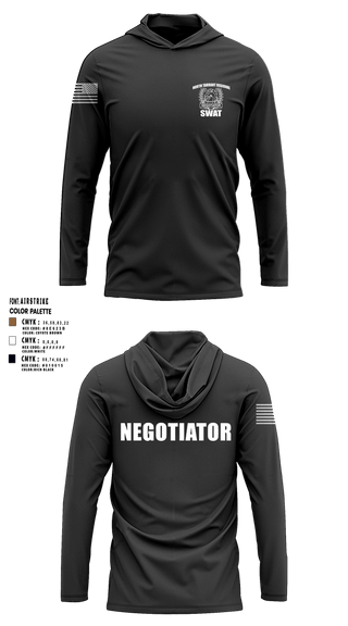 Long Sleeve Performance Shirt with hood, North Tarrant Regional CNT, Police, Teamtime, Team time, sublimation, custom sports apparel, team uniforms, spirit wear, spiritwear, sports uniforms, custom shirts, team store, custom team store, fundraiser sports, apparel fundraiser