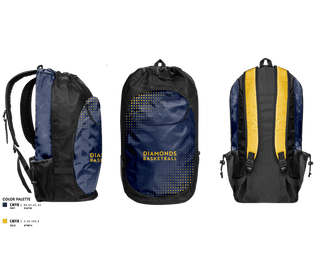 Gear Bag, DIAMONDS, Women's Basketball, Teamtime, Team time, sublimation, custom sports apparel, team uniforms, spirit wear, spiritwear, sports uniforms, custom shirts, team store, custom team store, fundraiser sports, apparel fundraiser