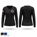 County Police Association of Cortland Women's Long Sleeve V-neck Shirt - 1