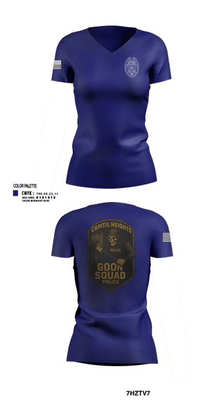 Womens Short Sleeve Vneck Shirt, Capitol Heights Police Dept., Police, Teamtime, Team time, sublimation, custom sports apparel, team uniforms, spirit wear, spiritwear, sports uniforms, custom shirts, team store, custom team store, fundraiser sports, apparel fundraiser