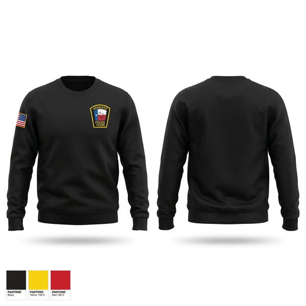 Crew Neck Sweatshirt, Schertz PD, Police, Teamtime, Team time, sublimation, custom sports apparel, team uniforms, spirit wear, spiritwear, sports uniforms, custom shirts, team store, custom team store, fundraiser sports, apparel fundraiser