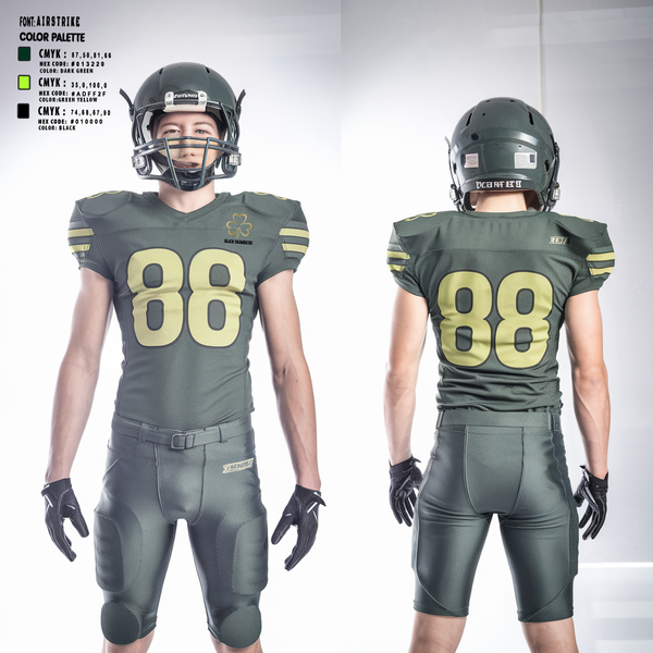 Football Jersey, Black Shamrocks, , Teamtime, Team time, sublimation, custom sports apparel, team uniforms, spirit wear, spiritwear, sports uniforms, custom shirts, team store, custom team store, fundraiser sports, apparel fundraiser