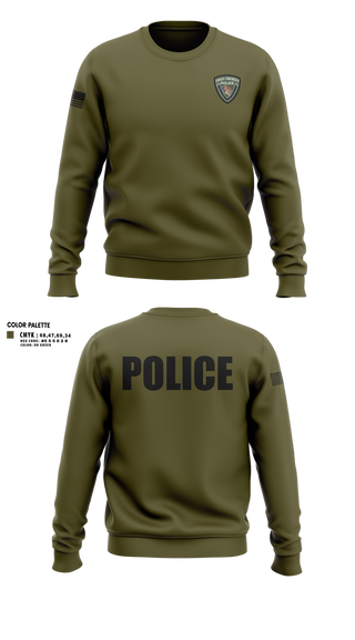 Crew Neck Sweatshirt, Ohkay Owingeh Police Department, Police, Teamtime, Team time, sublimation, custom sports apparel, team uniforms, spirit wear, spiritwear, sports uniforms, custom shirts, team store, custom team store, fundraiser sports, apparel fundraiser