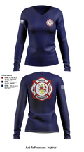 Sardis-Timmonsville fire department station 1 32598145 Women's Long Sleeve V-neck Shirt - 2