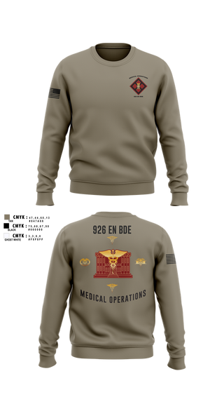 Crew Neck Sweatshirt, 926 EN BDE, Army, Teamtime, Team time, sublimation, custom sports apparel, team uniforms, spirit wear, spiritwear, sports uniforms, custom shirts, team store, custom team store, fundraiser sports, apparel fundraiser