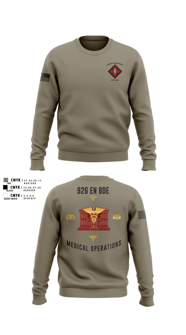 Crew Neck Sweatshirt, 926 EN BDE, Army, Teamtime, Team time, sublimation, custom sports apparel, team uniforms, spirit wear, spiritwear, sports uniforms, custom shirts, team store, custom team store, fundraiser sports, apparel fundraiser