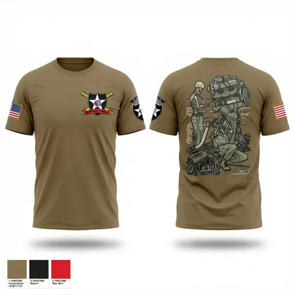 Old School Cotton Feel Shirt, 2ID DIVARTY, Army, Teamtime, Team time, sublimation, custom sports apparel, team uniforms, spirit wear, spiritwear, sports uniforms, custom shirts, team store, custom team store, fundraiser sports, apparel fundraiser